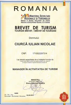 Obtinem brevete si atestate de turism