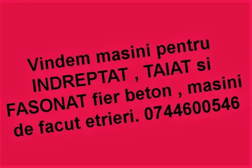 Etrieri, masini indoit fier beton