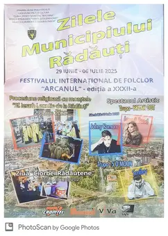 ZILELE Municipiului RĂDĂUȚI 29 IUNIE - 06 IULIE 2025